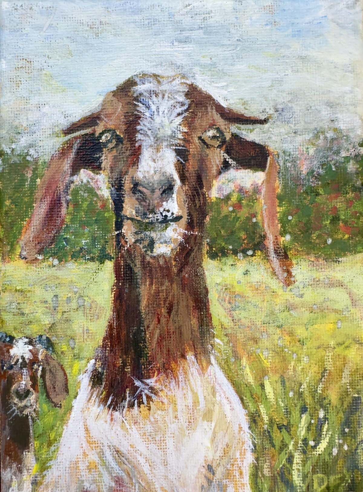 Cheeky goat with by Seal Church